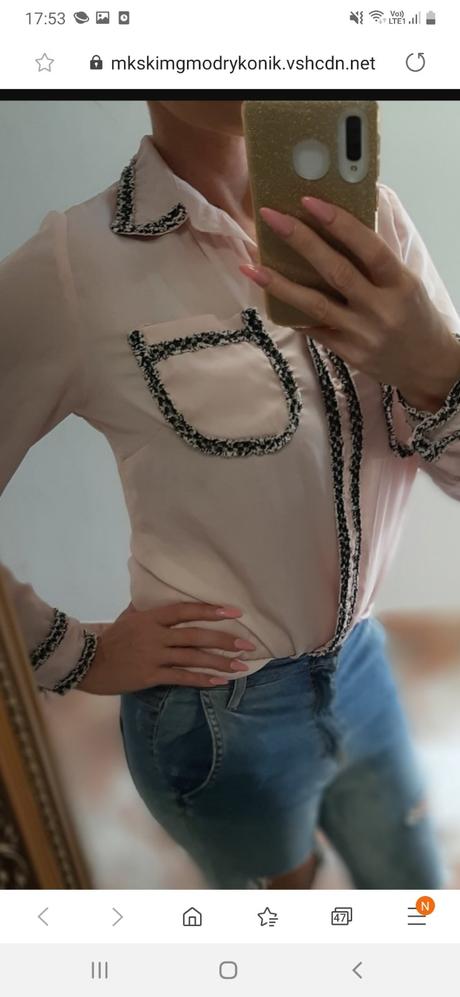 Dámska ružová blúzka,halenka, m