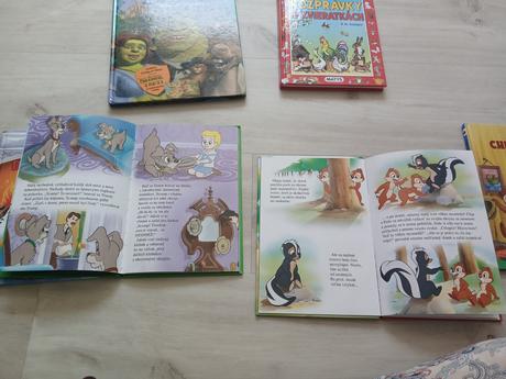 Knižky o zvieratkách (škrek,chip & dale,dalmanti,