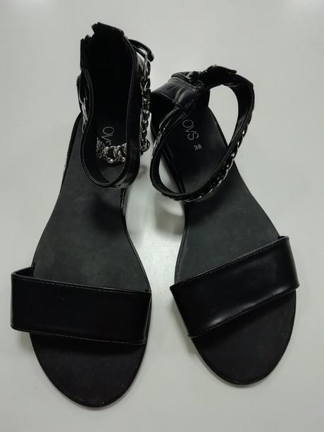 Čierne sandále ovs, 38