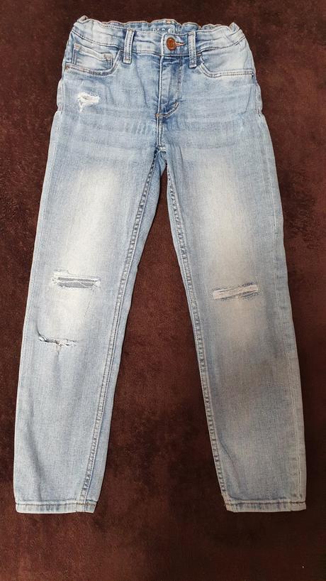 Rozhrané rifle skinny fit, h&m,122
