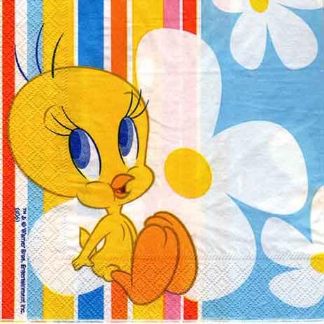 Servítka kuriatko tweety 4ks (s362), 