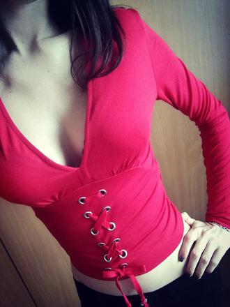 Sexy tričko s viazaním, s