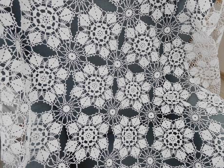 Veľký háčkovaný obrus ručne háčkovaný,, 