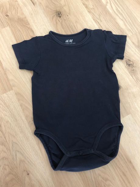 Tmavomodre body, h&m,80