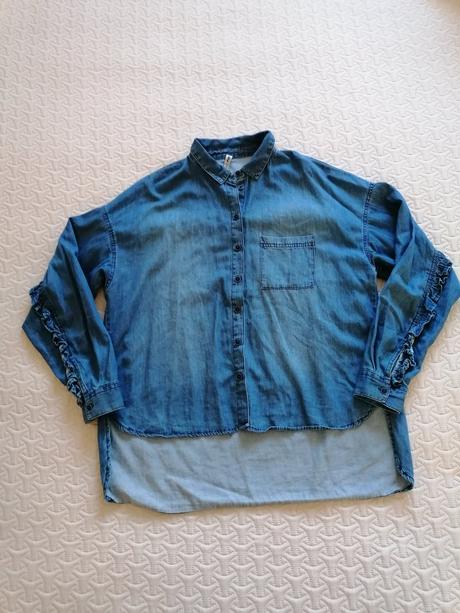 Dievčenská riflová košeľa, s