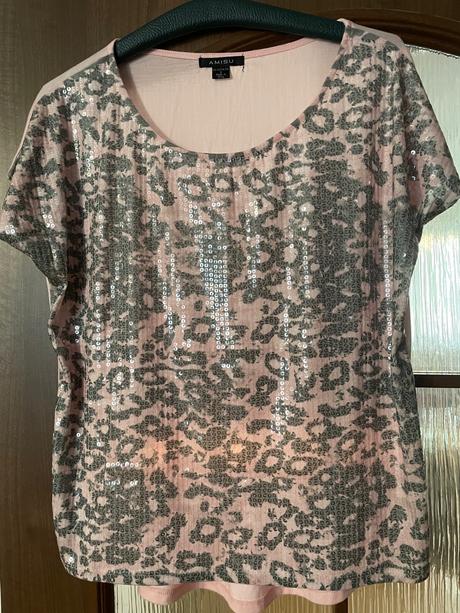 Tričko s flitrami, amisu,s