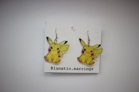 Pikachu ručne vyrobené náušnice,