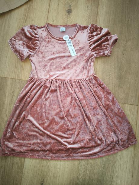 Lindex velurove šaty s visačkou veľ. 122/128, lindex,122 / 128