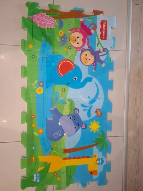 Penová podložka s obrázkami zvieratiek puzzle, 