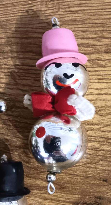 4 kusy staré vianočné ozdoby, 