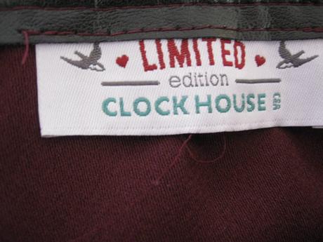 Štýlová bordová sukňa, 40, clockhouse,40