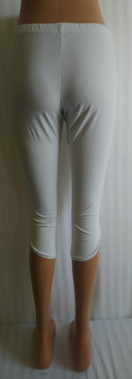 Dámske biele 3/4 legíny, chris line, s