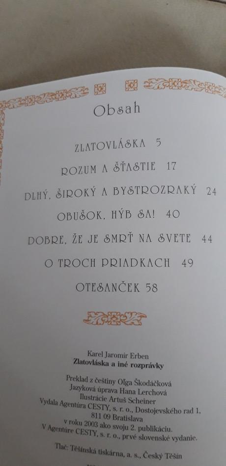 Zlatovlaska a ine rozpravky, 