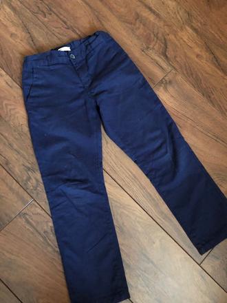 Chlapčenské nohavice - tmavo-modré koton, 122