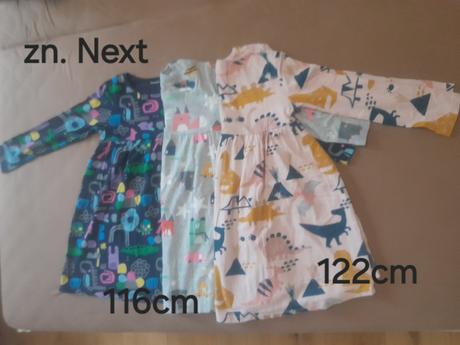 Šaty s dlhym rukávom, next, 3 kusy, next,116