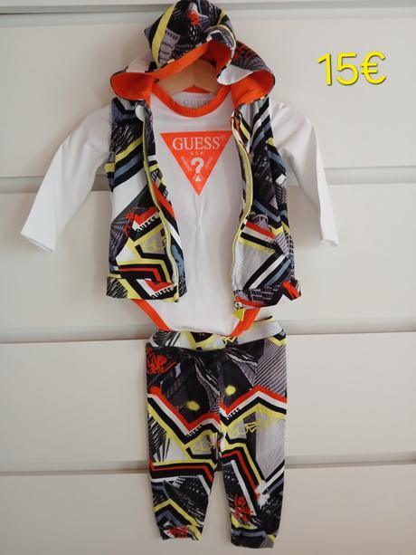Suprava,set guess nohavice+body+vesticka, guess,80