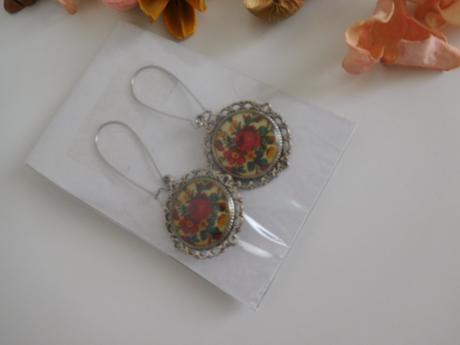 Náušnice farebné vysiace,, 