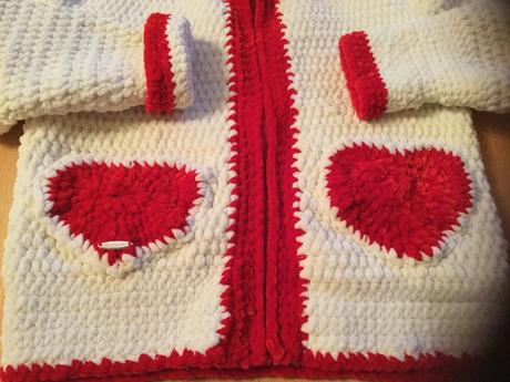 Hačkovaný sveter - bundička, 140