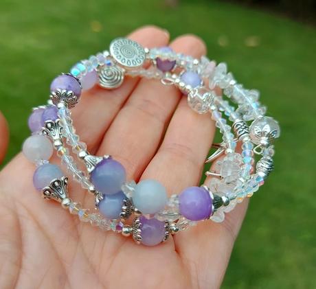 Náramok z polohdrahokamov pre ryby, váhy, vodnár, 