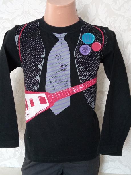 Chlapčenské čierne tričko s potlačou (110), 110