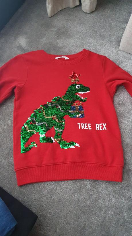 Mikina h&m 122 vianočny meniaci flitrovy obrazok, h&m,122