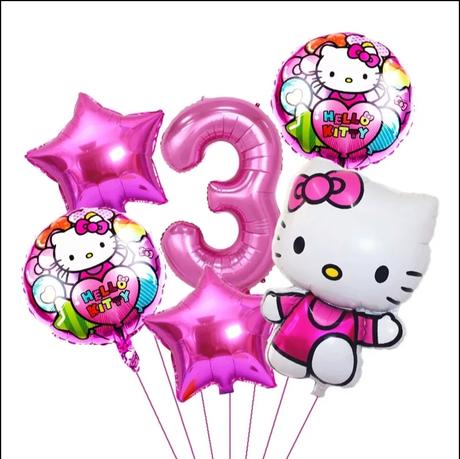 Set foliovych balonov hello kitty, 