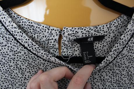 Top s 3/4 rukávmi, h&m,36