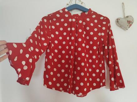 Bodkovaná blúzka, s