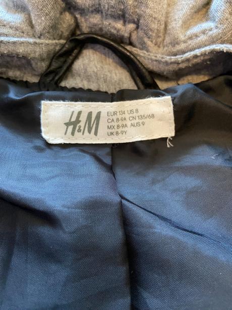 Tenší prechodný koženkový kabát, h&m,134
