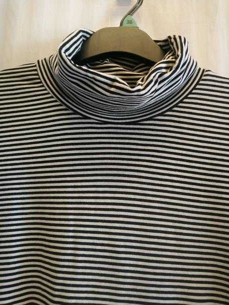 Dámsky elastický pásikavý top - rolák, passport, l, l