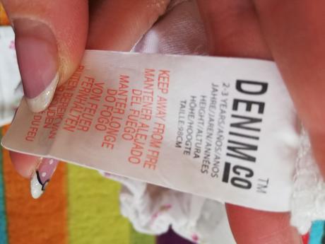 Kvetinové nohavice, denim,98