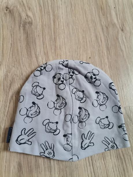 Bledomodrá čiapka mickey, h&m,62