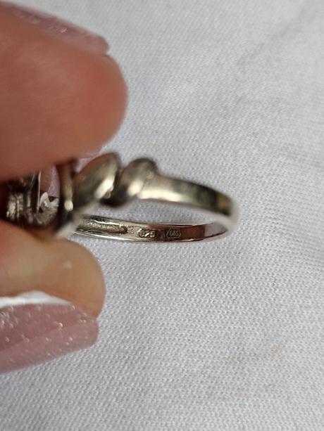 Strieborný prsteň srdiečko,