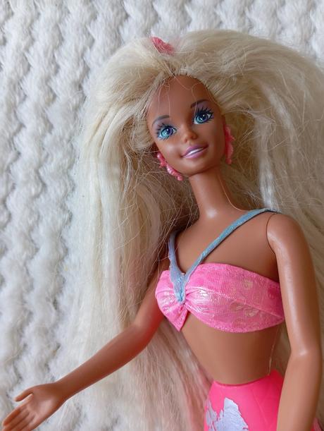 1996 bubbling mermaid barbie morská panna, 