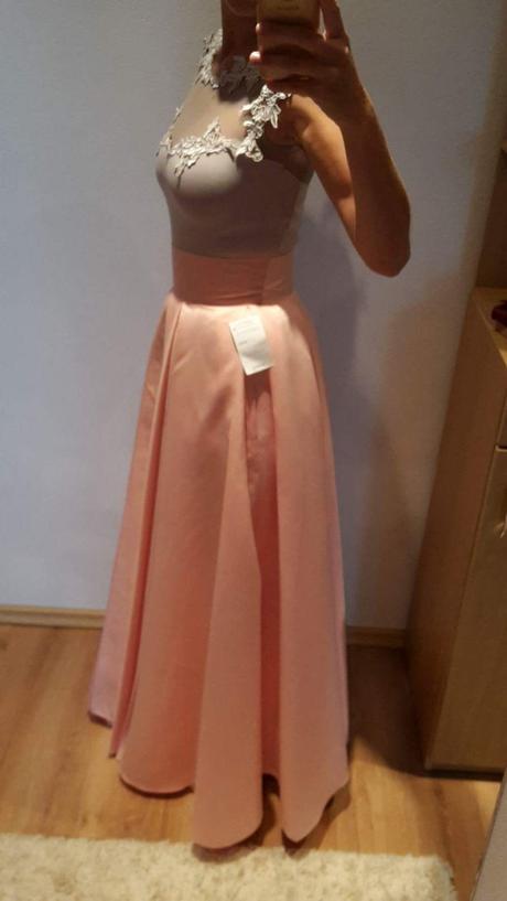 Dlhá saténová sukňa, m