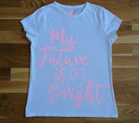 Pekné biele bavlnené tričko, f&f,164