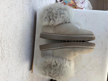 Ugg sive zimne kozene cizmy s velkou kozusinou, ugg,38