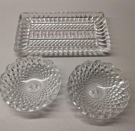 Misky z brúseného krištálu,