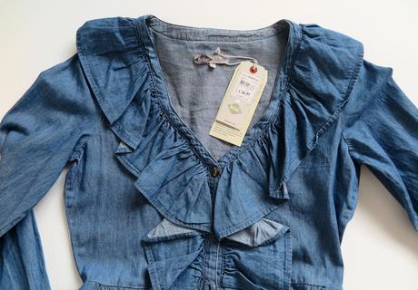 Štýlové denimové šaty s volánom, lee cooper,xs