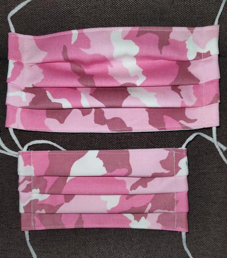 Bavlnené rúška 2 ks- set mama/otec a dieťa s gumič, 