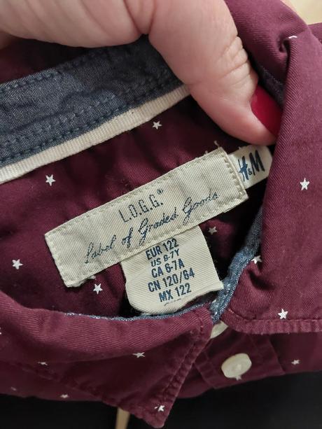 Košeľa s dlhým rukávom, h&m,122