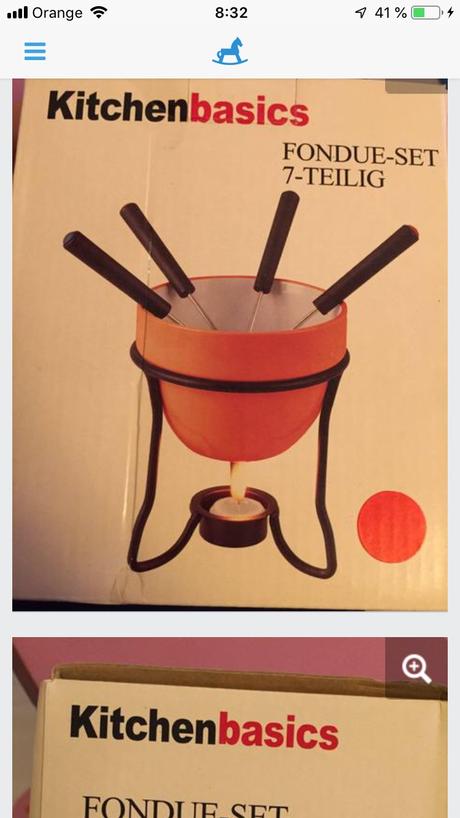 Fondue set na roztopenie cokolady, 