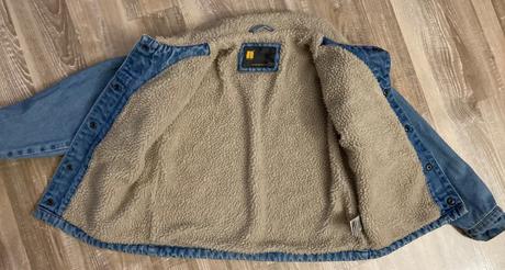 Next krásna oteplená riflová bundička s kožuškom, next,122