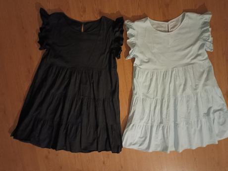 Šaty 2ks (čierne,bledomodré), 