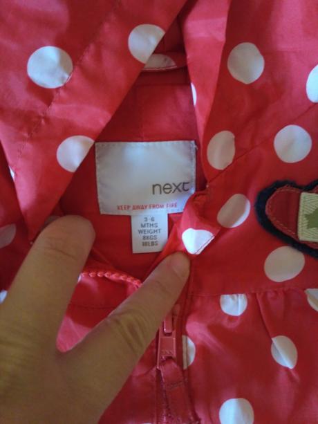 Bodkovaná bundička, vhodná aj do dažďa, next,68