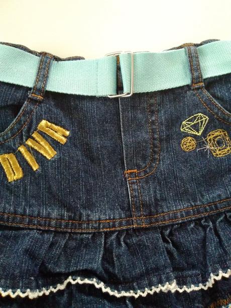 Riflová sukňa s volánmi, 86