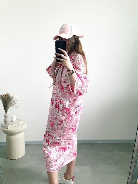 Košeľové oversize šaty uni, 