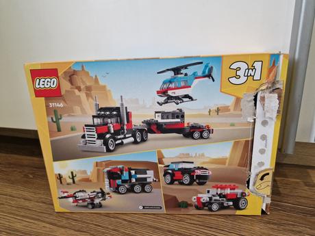 Lego creator  nákladiak s korbou a helikopterou, 