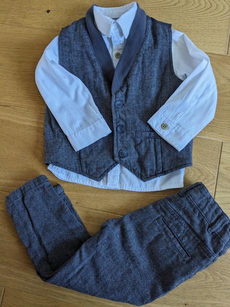 Slávnostný komplet s košeľou zn. mothercare, 92