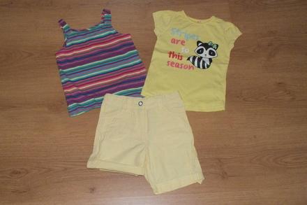 Tricka + kratasy, min. nosene,2x oblecene, 92-96, 92